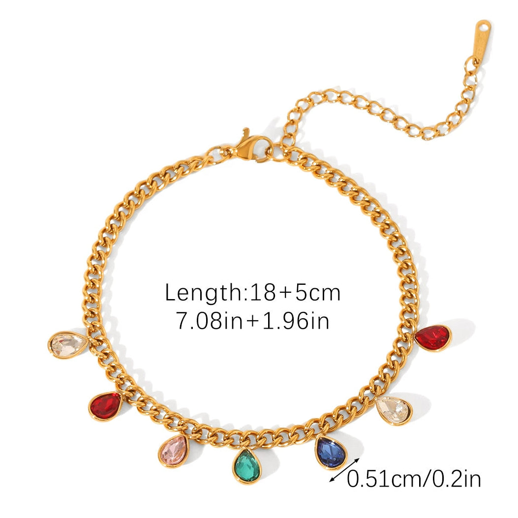 Women’s Stainless Steel Heart-Shaped Bracelet – Handmade with PVD Vacuum Plating & Zircon Inlay