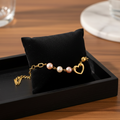 Elegant Heart-Shaped Bracelet – Stainless Steel with PVD Plating
