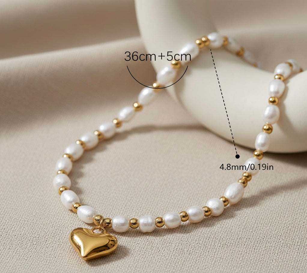 Minimalist Freshwater Pearl Beaded Women’s Necklace