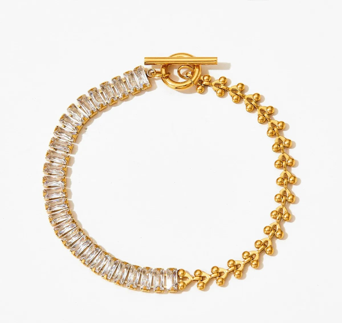 Natural freshwater pearl love zircon bracelet