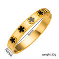 Ellipse Stainless Steel Bangle – 18K Gold Plated
