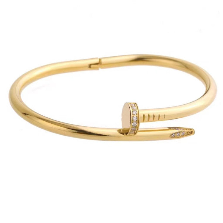 Luxury Letter Bangle – 18K Gold Plated Stainless Steel