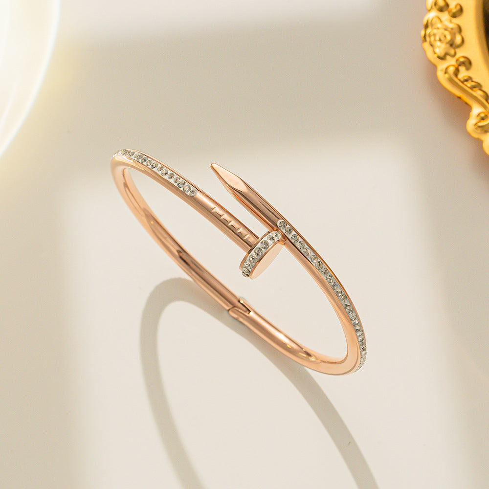 Luxury Letter Bangle – 18K Gold Plated Stainless Steel