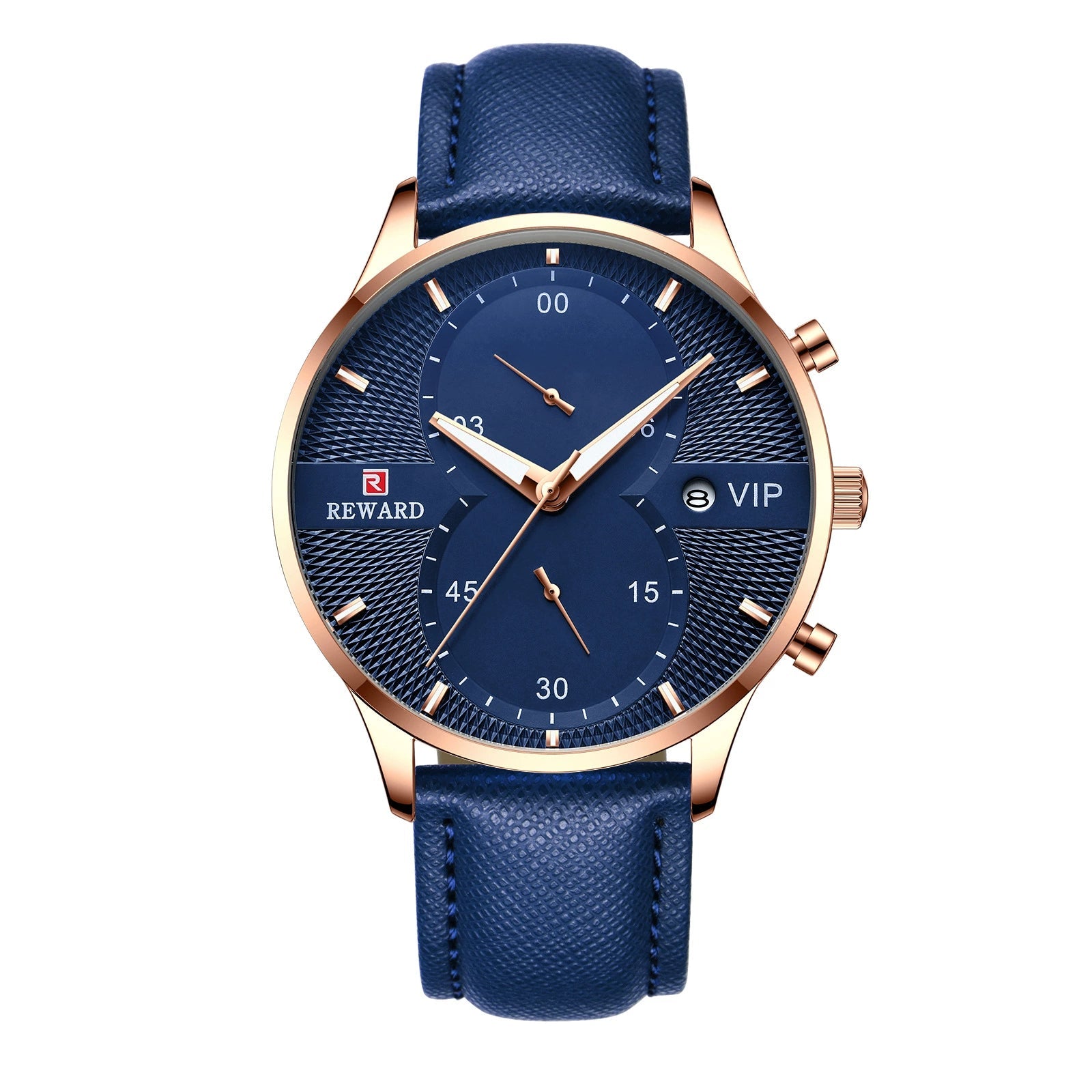 Luxury Men’s Waterproof Business & Leisure Watch with Genuine Leather Strap
